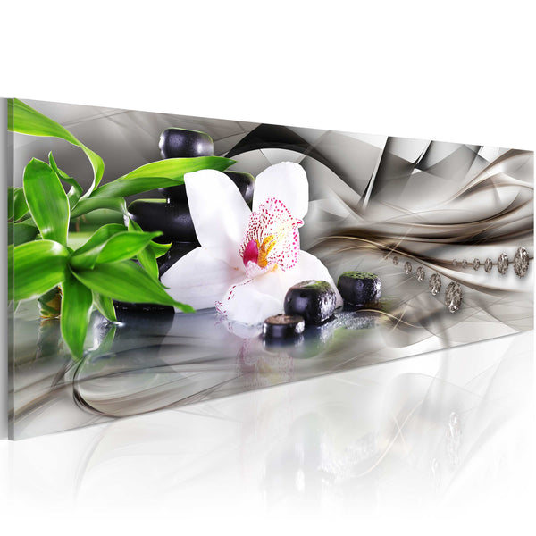 Cadre - Composition Zen - Bambou, Orchidées Et Pierres 120x40cm Erroi online