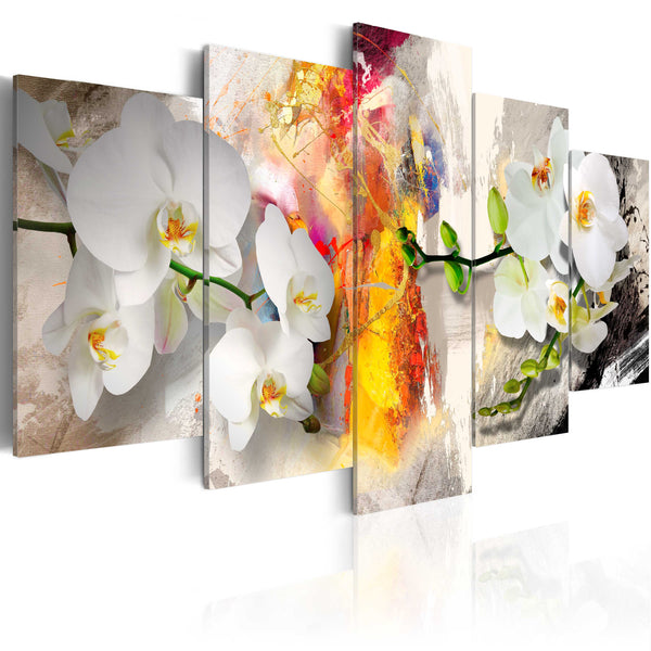 Tableau Sur Toile - Orchidée Et Erroi Couleurs online