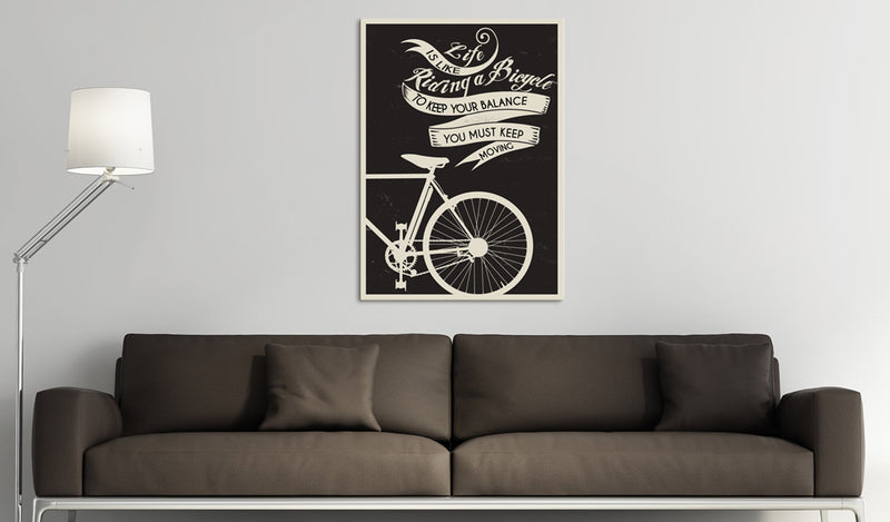 Quadro - Life Is Like Riding a Bicycle 50X70Cm Erroi-2