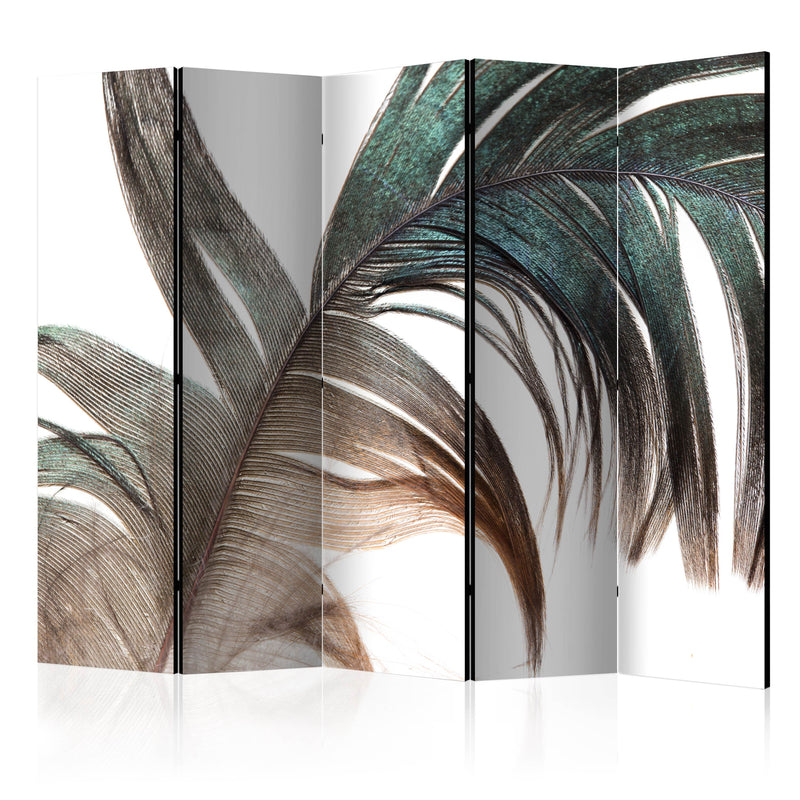 Paravento 5 Pannelli - Beautiful Feather II 225x172cm Erroi-1