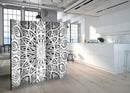 Paravento 5 Pannelli - White Mandala II 225x172cm Erroi-2