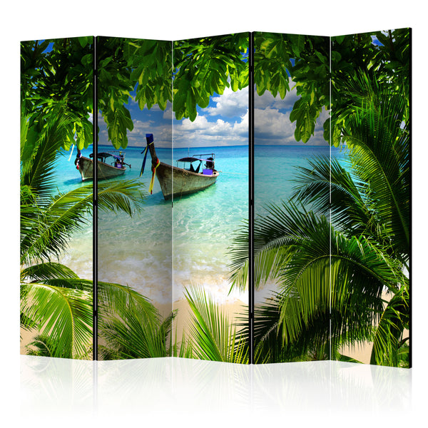 prezzo Paravent 5 Panneaux - Tropical Paradise II 225x172cm Erroi