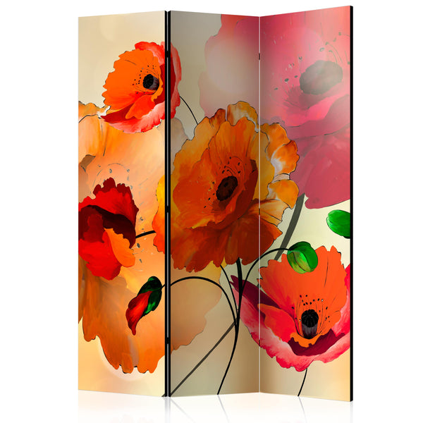 Paravent 3 Panneaux - Velours Coquelicots 135x172cm Erroi online