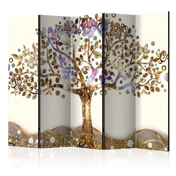 prezzo Paravent 5 panneaux - Golden Tree II 225x172cm Erroi