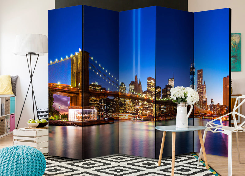 Paravento 5 Pannelli - Blue New York II 225x172cm Erroi-2