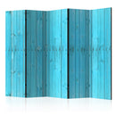 Paravento 5 Pannelli - The Blue Boards II 225x172cm Erroi-1