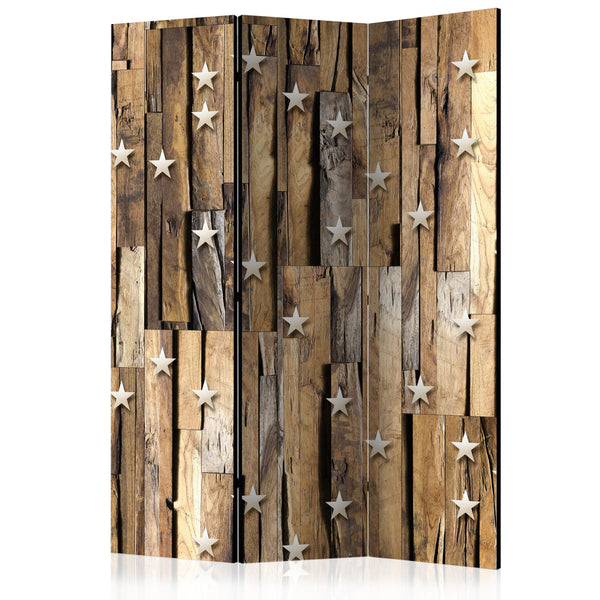 sconto Paravent 3 Panneaux - Constellation en Bois 135x172cm Erroi