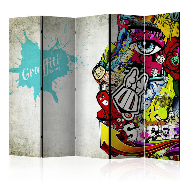 sconto Paravent 5 panneaux - Graffiti Beauty 225x172cm Erroi