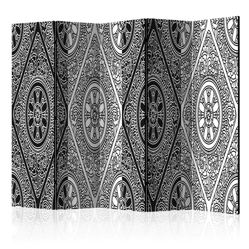 Paravento 5 Pannelli - Ethnic Monochrome II 225x172cm Erroi-1