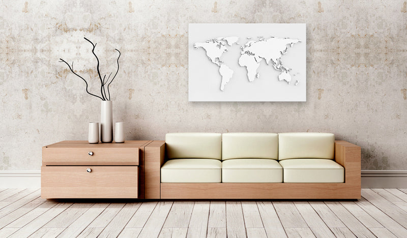 Quadro di Sughero - Monochromatic World [Cork Map] 90x60cm Erroi-2