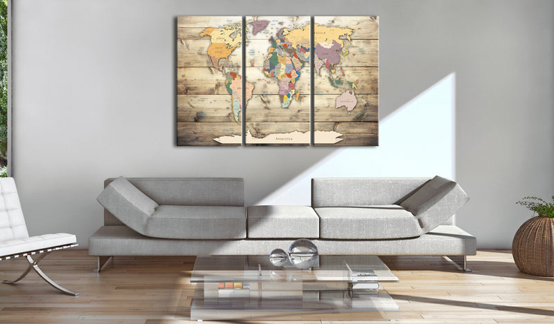 Quadro di Sughero - Map Of Dreams [Cork Map] 120x80cm Erroi-2