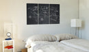 Quadro di Sughero - Travel Broadens The Mind - Triptych [Cork Map] 120x80cm Erroi-2