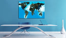 Quadro di Sughero - Blue World [Cork Map] 120x80cm Erroi-2