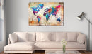 Quadro di Sughero - World Map - Urban Style [Cork Map] 120x80cm Erroi-2