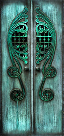 Carta da Parati Fotomurale per Porta - Emerald Gates 100x210 cm Erroi-2