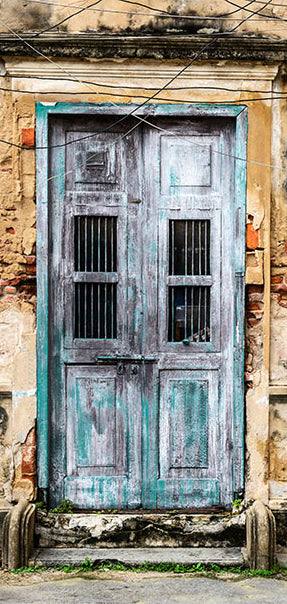 Carta da Parati Fotomurale per Porta - Old Door 90x210 cm Erroi-2