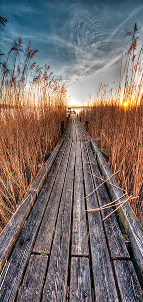 Carta da Parati Fotomurale per Porta - Pier On The Lake i 70x210 cm Erroi-2