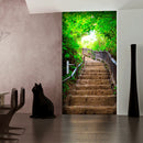 Carta da Parati Fotomurale per Porta - Stairs From Nature i 70x210 cm Erroi-1