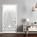 Carta da Parati Fotomurale per Porta - White Stairs And Jewels i 80x210 cm Erroi-1