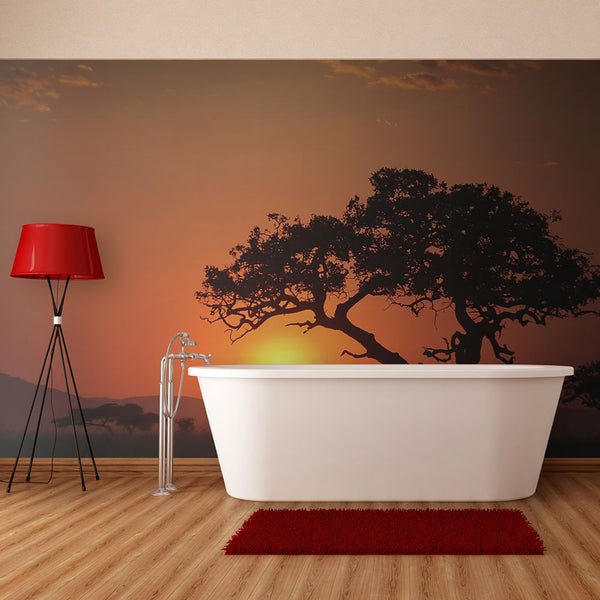 Papier Peint Fresque - Africa Sunset Wallpaper Erroi online