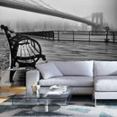 Fotomurale - a Foggy Day On The Brooklyn Bridge 300X210 cm Carta da Parato Erroi-1