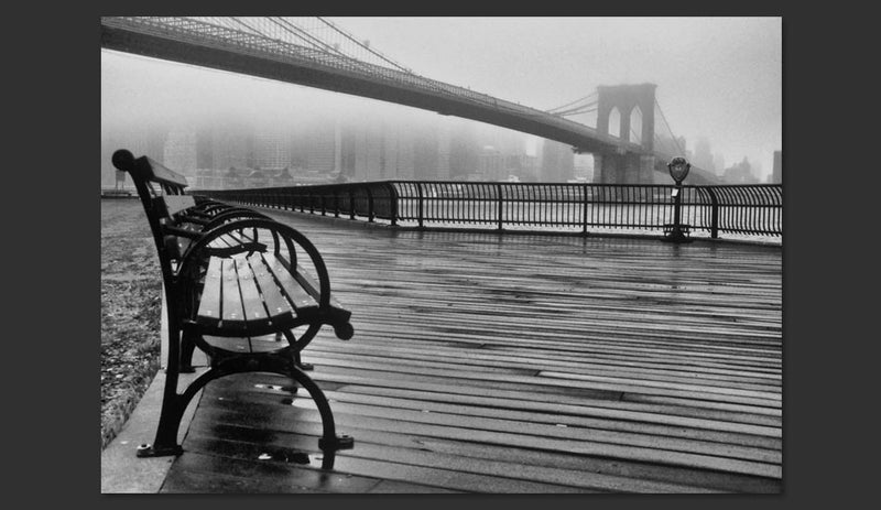 Fotomurale - a Foggy Day On The Brooklyn Bridge 300X210 cm Carta da Parato Erroi-2