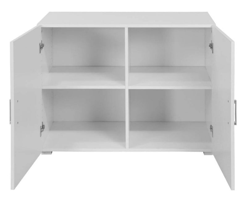 Mobiletto 2 Ante 90x41x85 cm in MDF Bianco-1