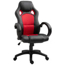 Sedia da Gaming Ergonomica in Similpelle Rosso e Nero-1