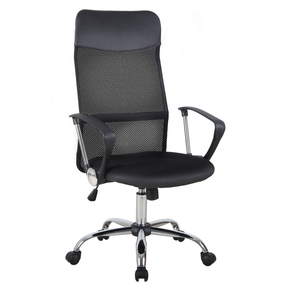 sconto Fauteuil de bureau exécutif en tissu noir