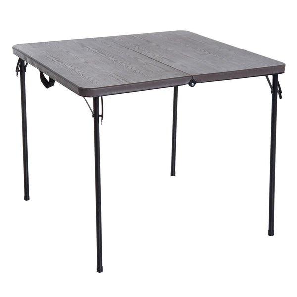 Table de pique-nique de camping pliable dans un étui en polyéthylène 88x86x71,5 cm Marron sconto