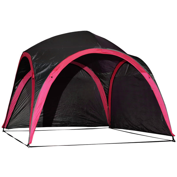 Tente de Plage Camping Protection UV Noir et Rouge 3.3x3.3x2.55 cm acquista