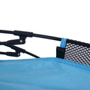 Tenda da Spiaggia Impermeabile Pop Up con Corde e Picchetti Azzurro -9