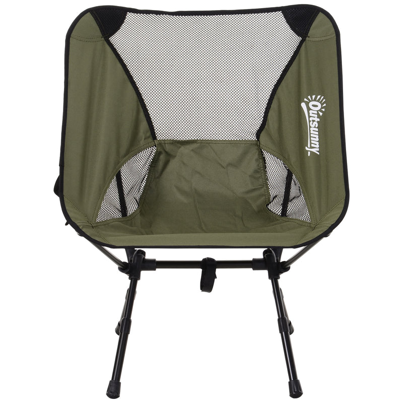 Sedia da Campeggio Pieghevole con Sacca da Viaggio 58x49x64 cm  TravP Verde-6