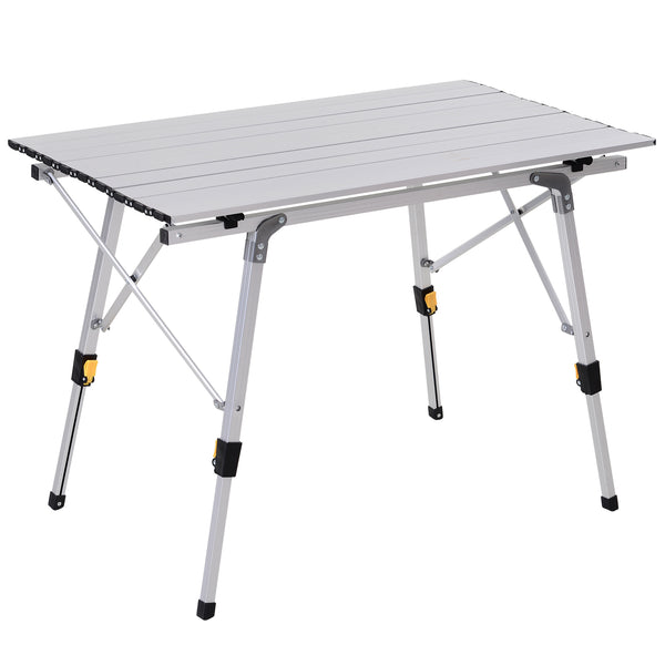 sconto Table de pique-nique de camping enroulable en aluminium 90x53x45/65 cm Wrap