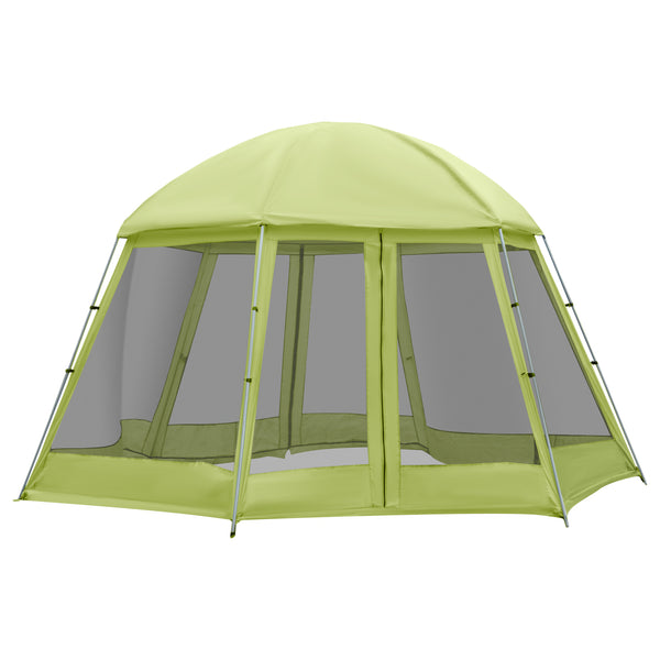 online Tente de Camping 6-8 Personnes Ø4,93x2,4m en Tissu Taffetas Vert