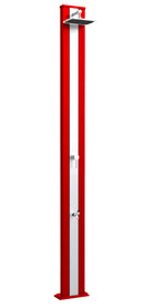 Doccia da Giardino Miscelatore Arkema Spring S Fascia Inox Rosso-1
