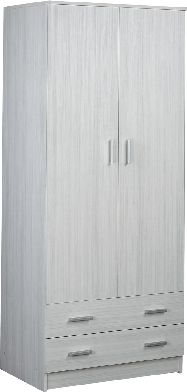 acquista Armoire 2 Portes 2 Tiroirs 77x182x52 cm Eucalyptus