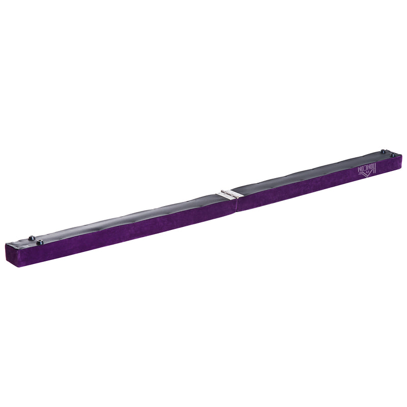 Trave da Ginnastica per Allenamento Imbottita in Legno Viola 240x10x6.5 cm -8