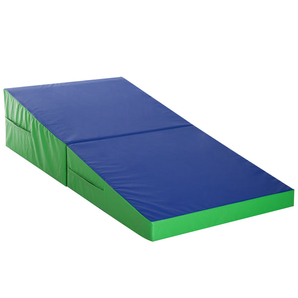 Matelas d'entraînement pliable pour Fitness Gymnastique artistique Bleu vert 180x90x40 cm sconto