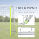 Porta da Calcio Portatile con Rete 186x62x123 cm  Bianca-6