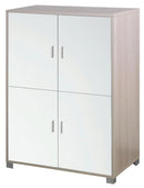 Mobile 4 Ante 107x162x41 cm Olmo Chiaro/Bianco Lucido-1