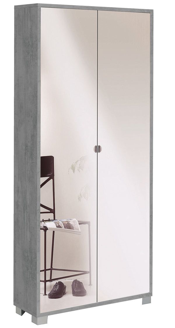 Armoire 2 portes avec miroir 83x190x29 cm Ciment prezzo