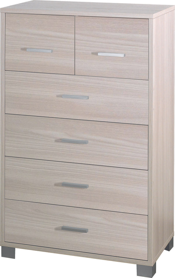 Armoire 4+2 Tiroirs 70x112x41 cm Orme Clair prezzo