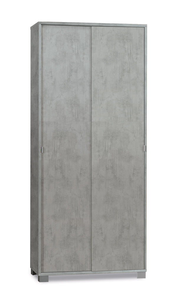 sconto Armoire 2 Portes Coulissantes 82x190x42 cm Ciment