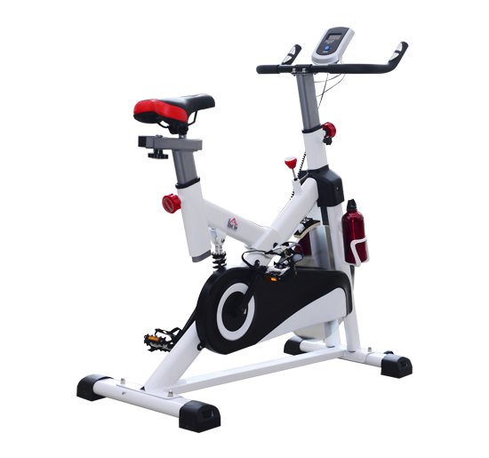 Vélo d'appartement pour entraînement de fitness professionnel 105x45x103 cm Blanc acquista