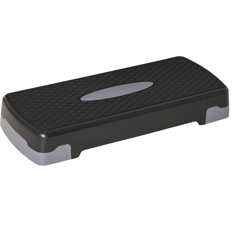 Step Fitness per Allenamento a Casa 68x29x10-15 cm in Polipropilene Nero-5