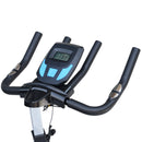 Cyclette Professionale con Seduta regolabile Nero e Blu -7