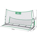 Rete da Calcio con Rimbalzatore per Allenamento in Acciaio 214x100x118 cm -3