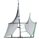 Rete da Calcio con Rimbalzatore per Allenamento in Acciaio 214x100x118 cm -8