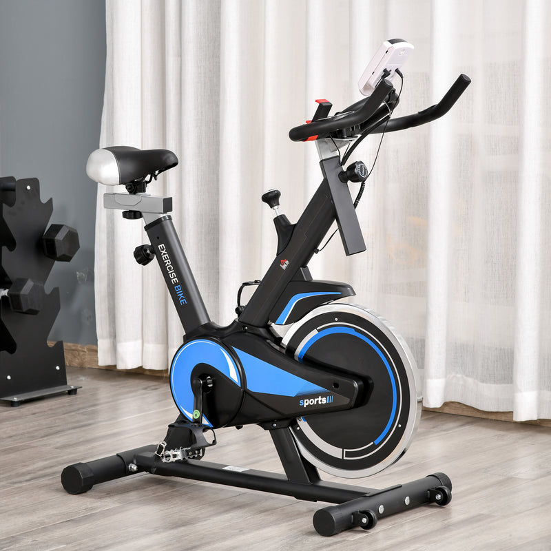 Cyclette Spin Bike Volano 10 Kg con Schermo LCD Nero e Blu-2